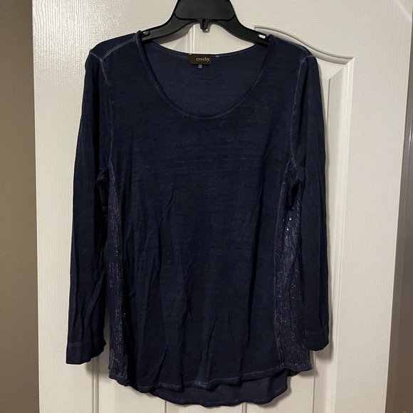 CROSBY by Mollie Burch blue shirt size L - Picture 1 of 5
